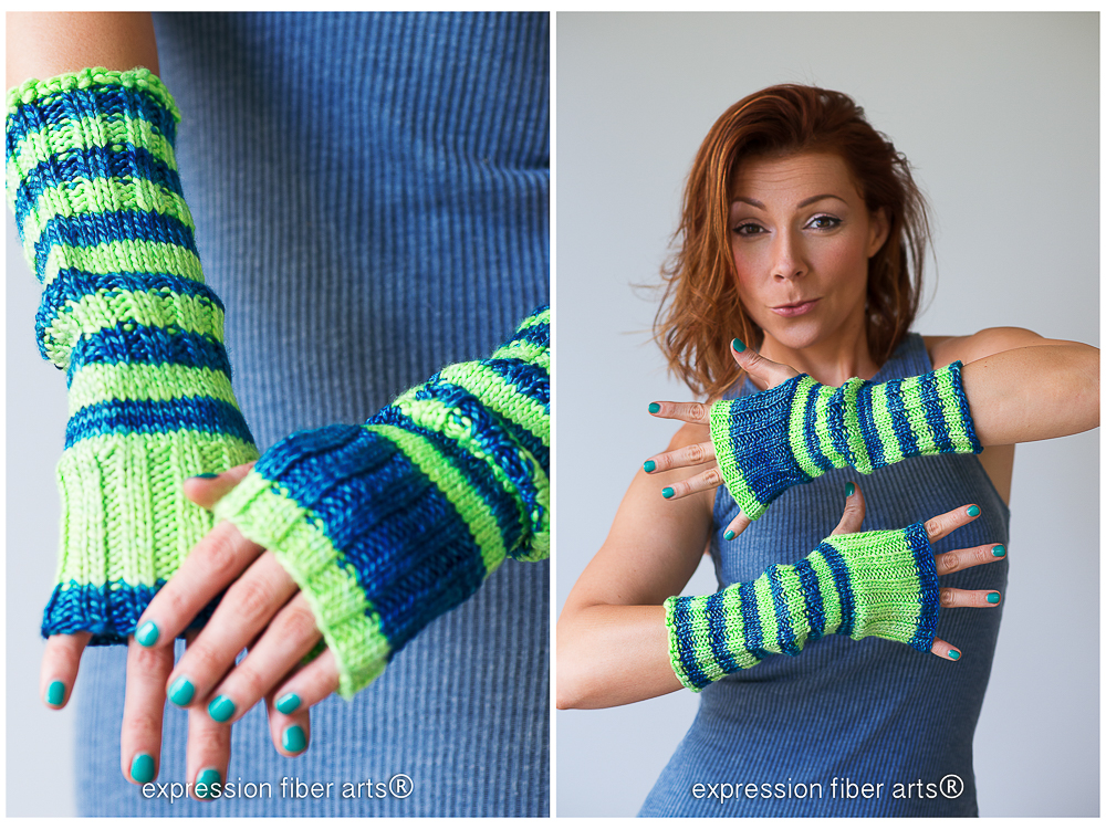 how to knit slouchable knitted arm warmers