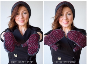 how to knit this colorwork (stranded) Kaminari knitted mitten and hat pattern set