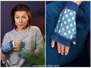 how to knit these fairisle Mackin Mitts - fingerless mitten pattern