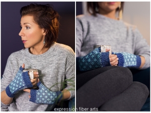 how to knit these fairisle Mackin Mitts - fingerless mitten pattern