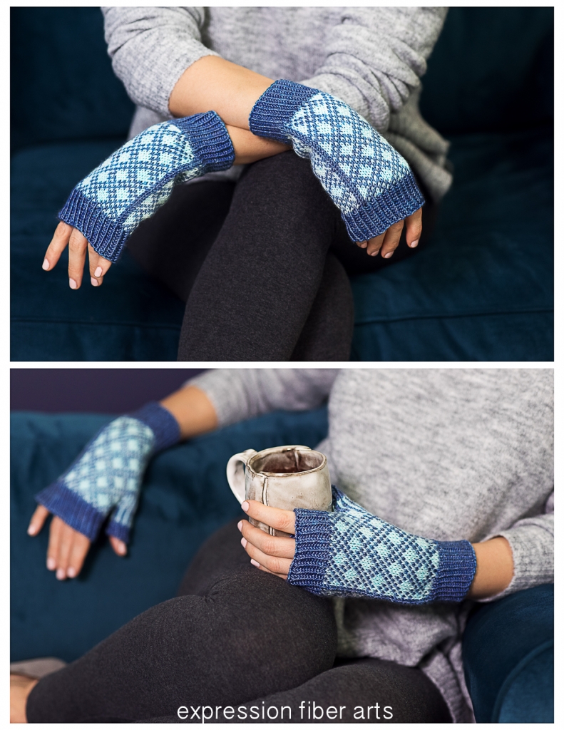 how to knit these fairisle Mackin Mitts - fingerless mitten pattern