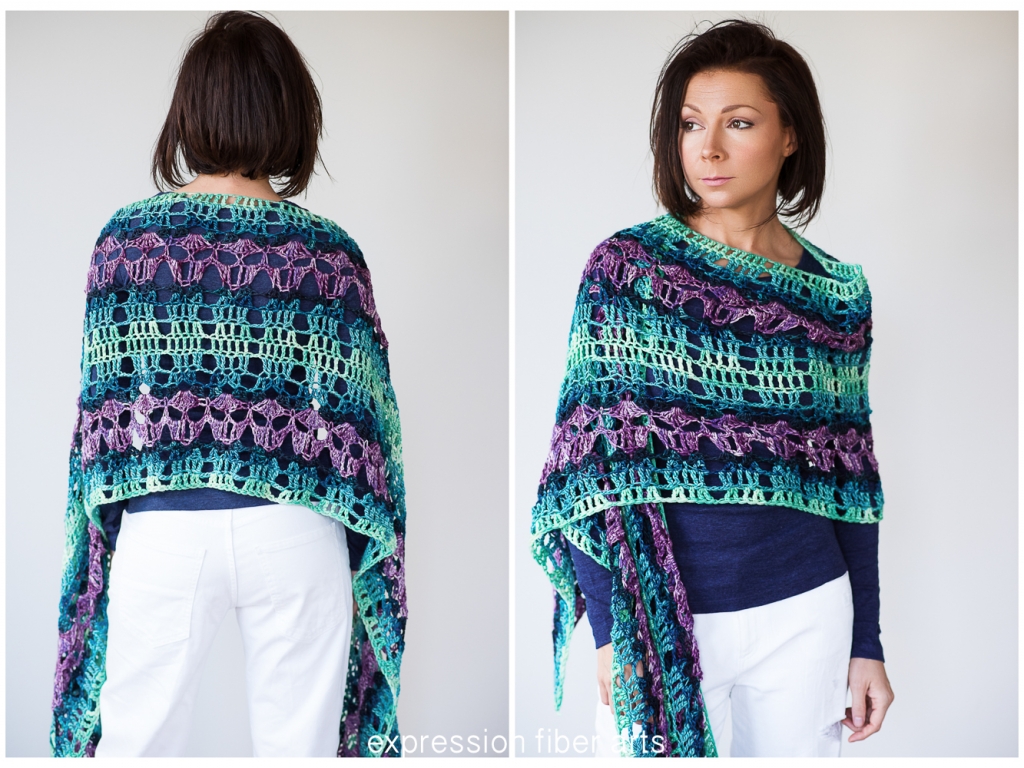Peacock Path crochet shawl pattern