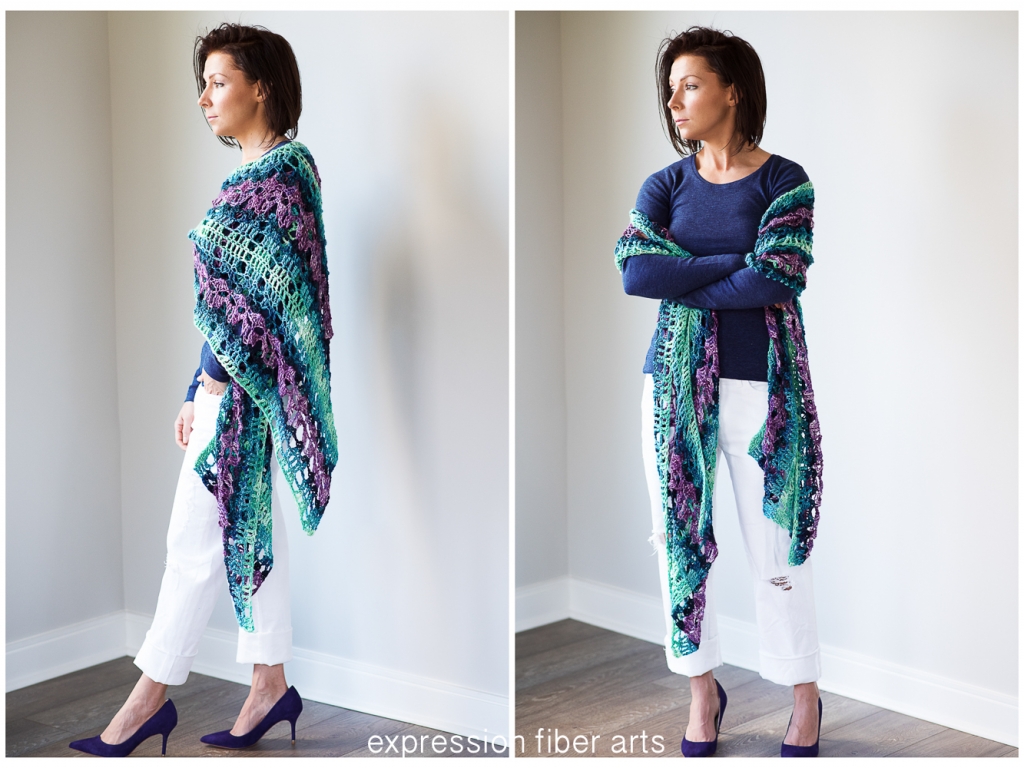 Peacock Path crochet shawl pattern