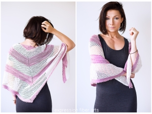 Ume knitted shawl pattern
