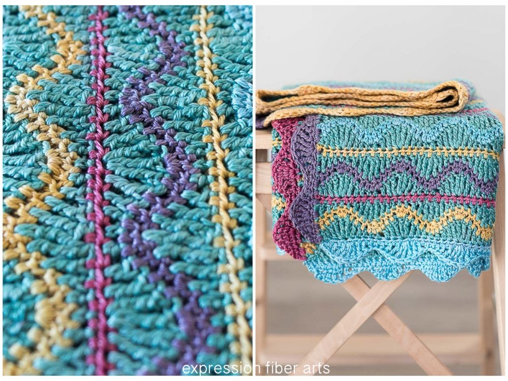 how to crochet this adorable Squiggles Baby Blanket Pattern