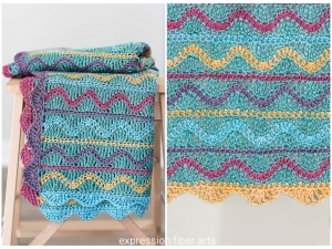 how to crochet this adorable Squiggles Baby Blanket Pattern