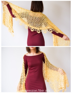 Sweet Pea Crochet Shawl Pattern by Expression Fiber Arts