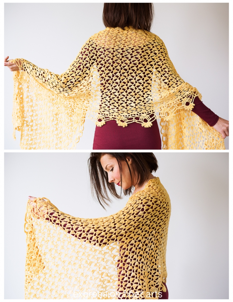 Sweet Pea Crochet Shawl Pattern by Expression Fiber Arts