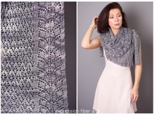 Midnight Grove Knitted Lace Shawl/ Wrap Pattern