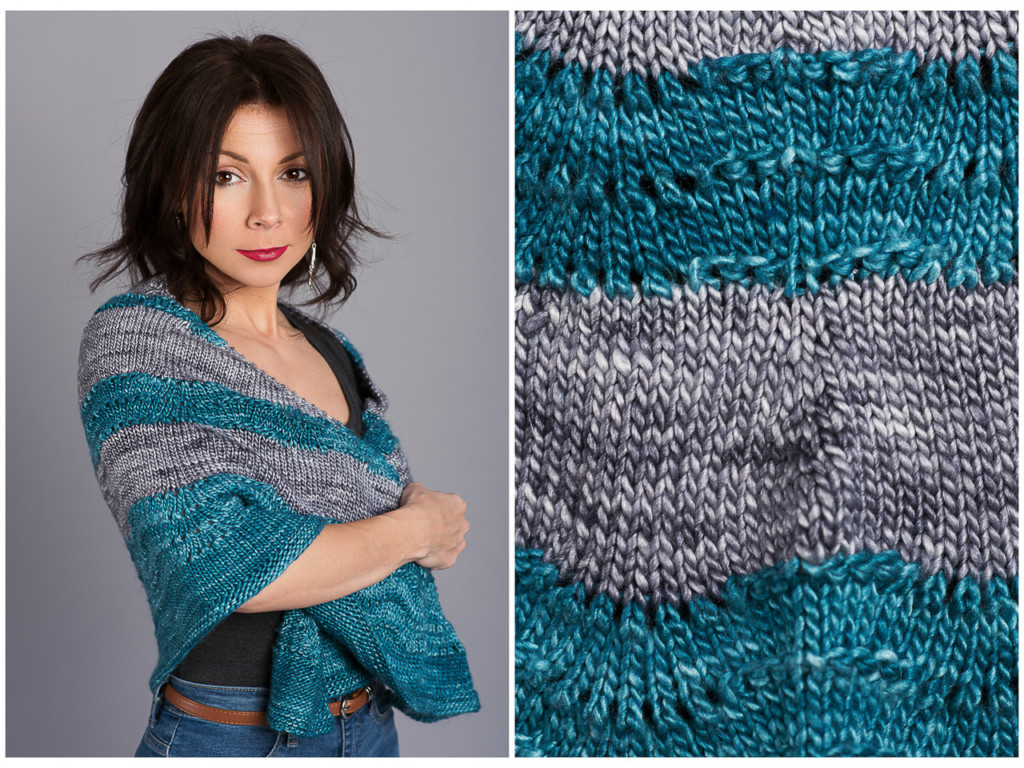 Novello shawl - knitted pattern by expression fiber arts