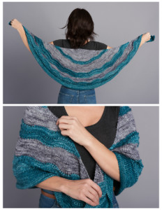 Novello shawl - knitted pattern by expression fiber arts