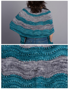 Novello shawl - knitted pattern by expression fiber arts