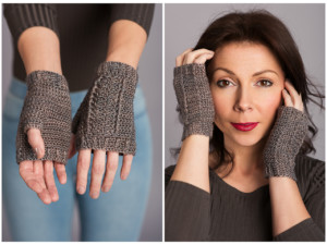 Free Decadence Crochet Fingerless Mitts Pattern by Kristina Smiley for Expression Fiber Arts