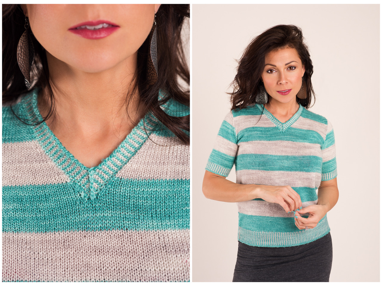 Eliza Jane short-sleeved knitted sweater pattern