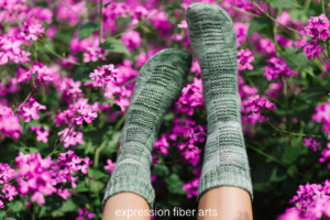 Square Peg - Free thick and quick DK weight knitted sock pattern