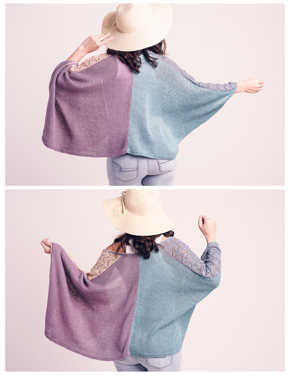 Beach Martinis knitted wrap sweater pattern