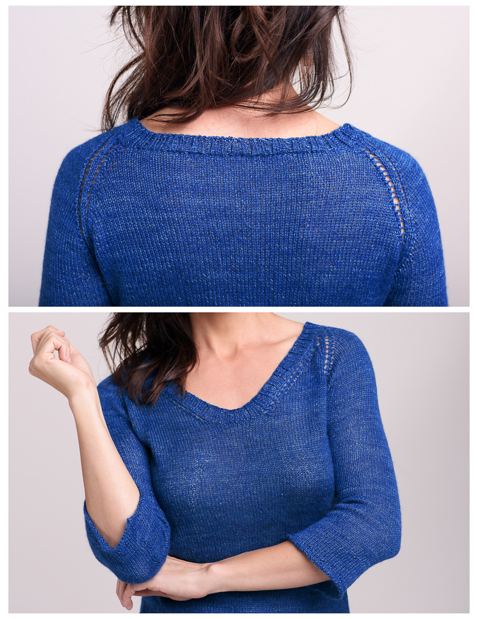 Sevenlace knitted sweater pullover pattern