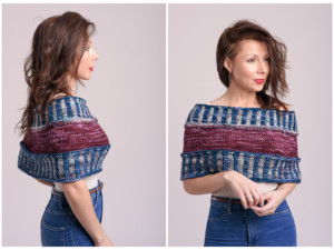 how to knit corrugated ribbing - free knitted shrug pattern