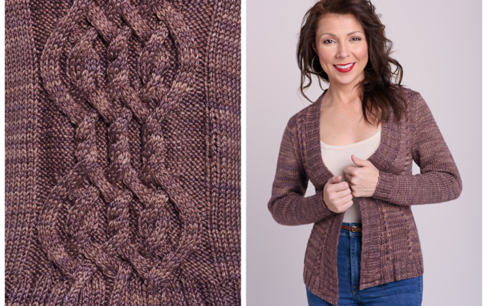 McFadden cabled knitted cardigan pattern