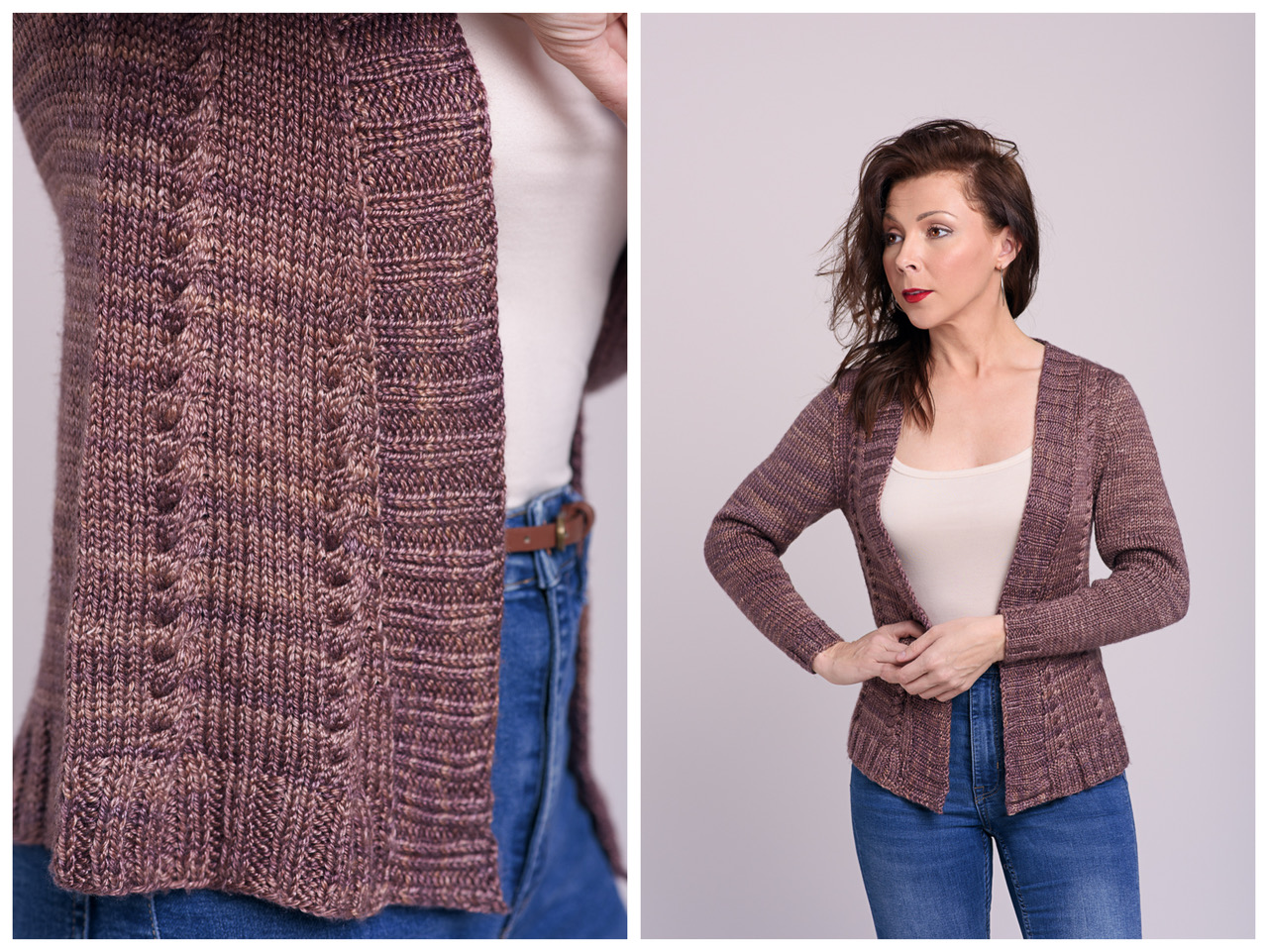 McFadden cabled knitted cardigan pattern