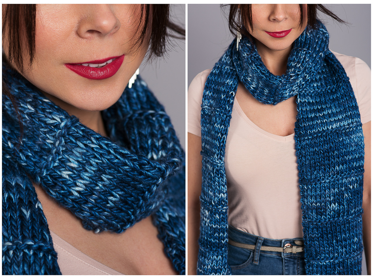 free knitted scarf pattern - arklund 