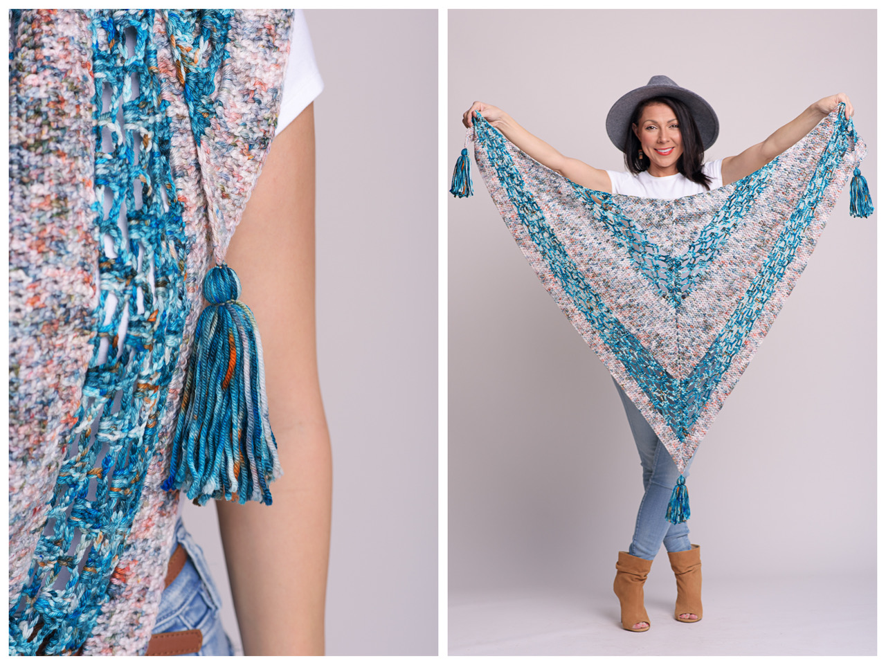 gorgeous dk weight crochet triangle shawl pattern easy beginner free