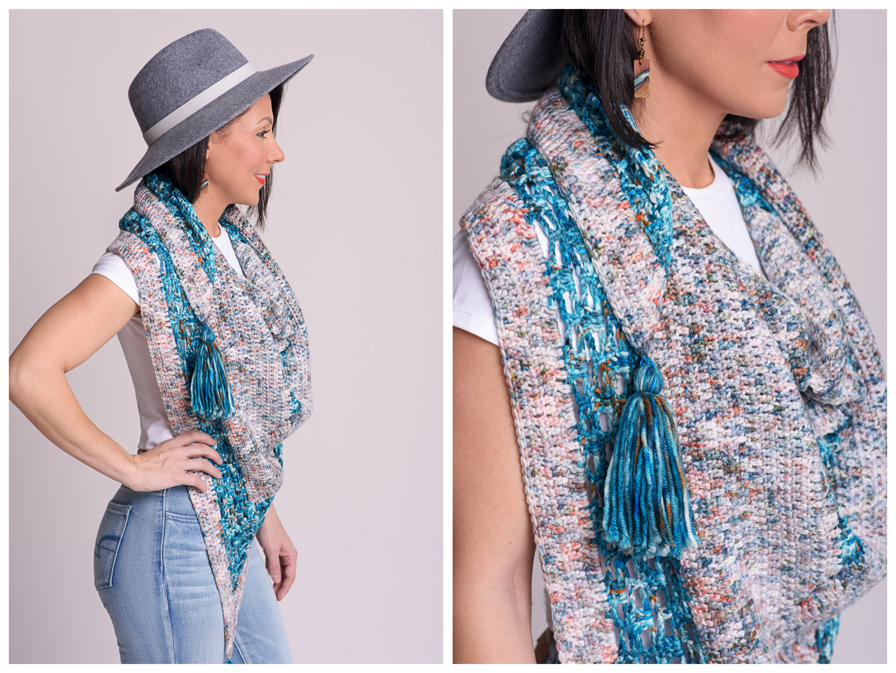 gorgeous dk weight crochet triangle shawl pattern easy beginner free