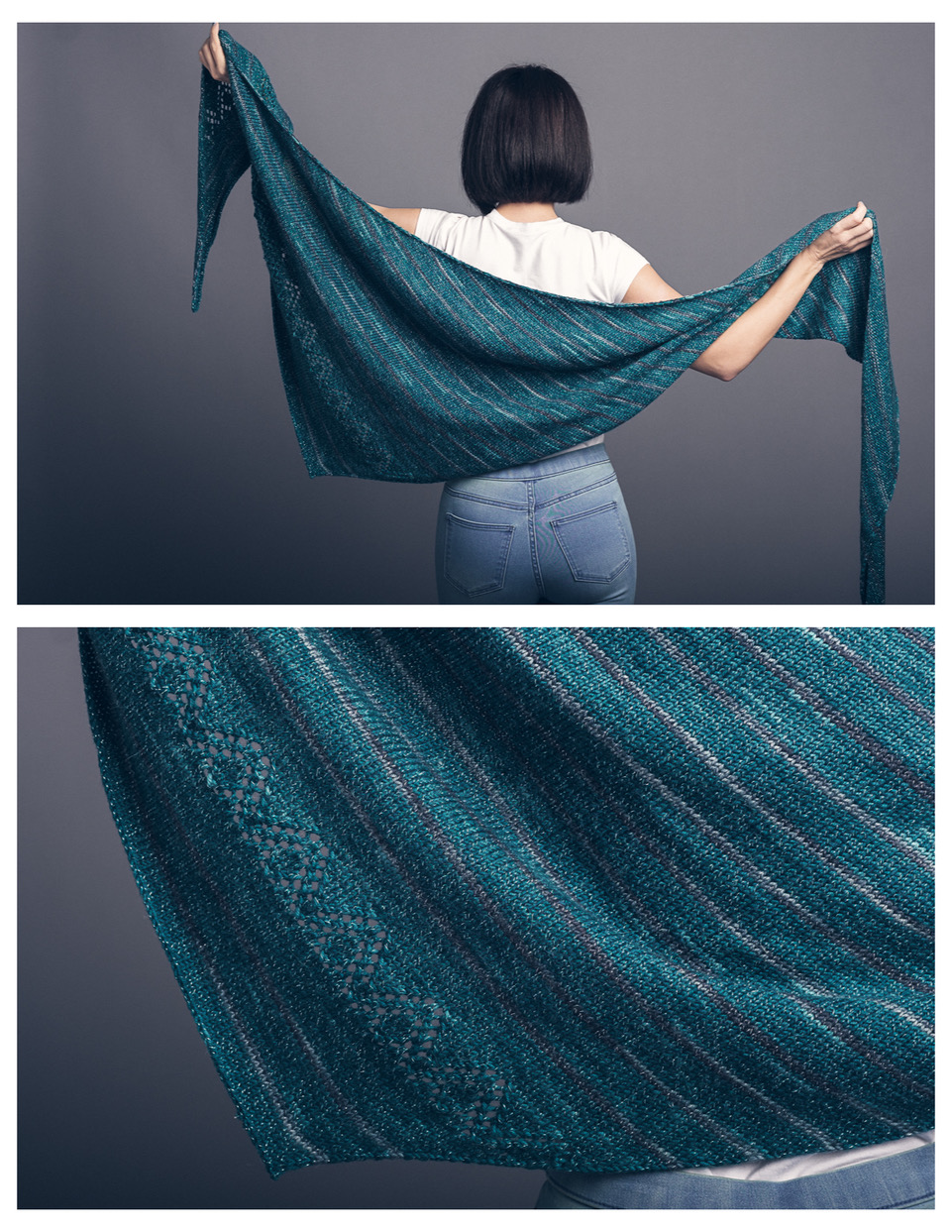 triangle knitted shawl pattern