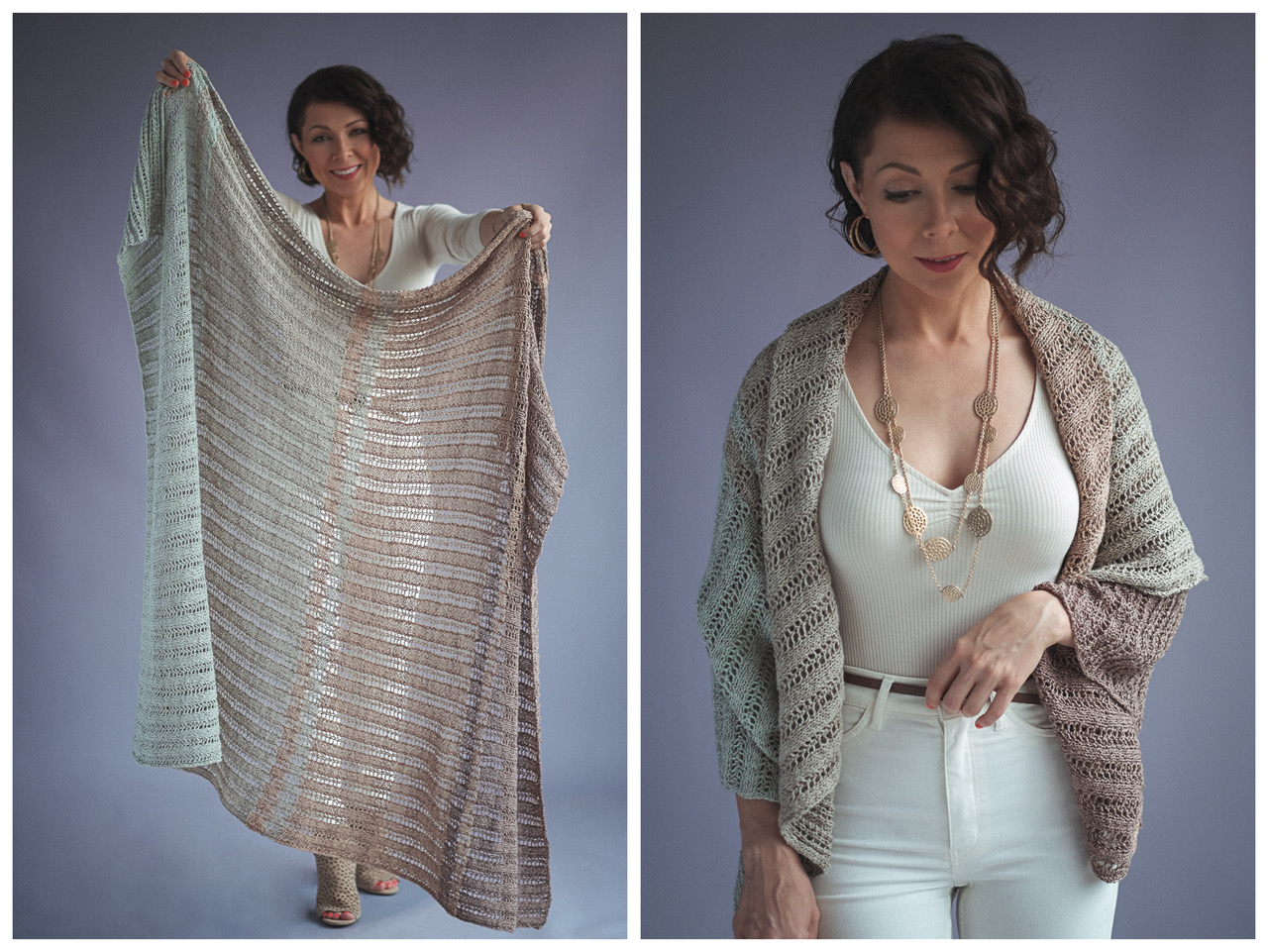 love and lace free knitted wrap pattern - shawl, blanket