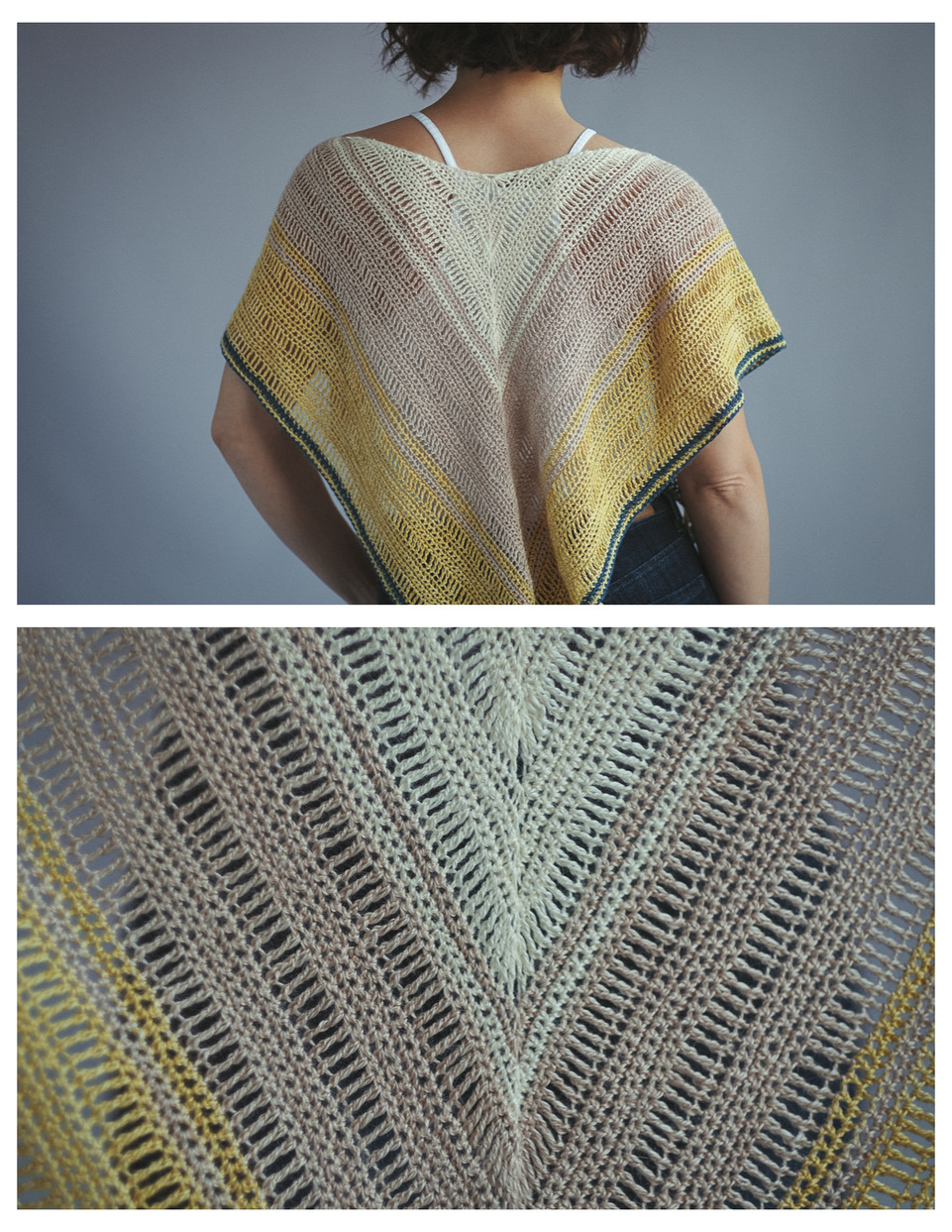 free presence crochet triangle shawl pattern lace weight yarn