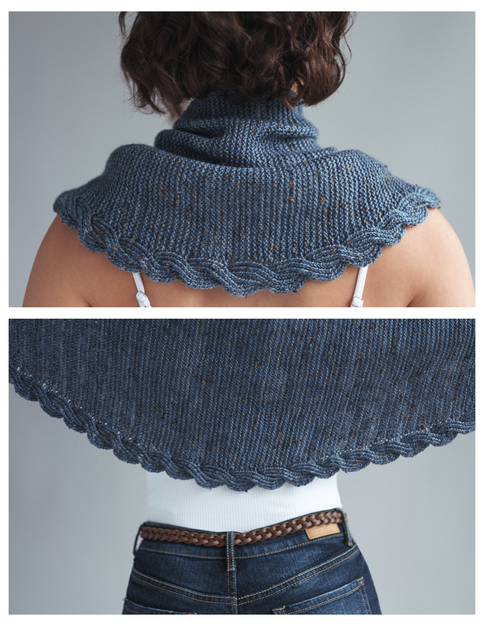 etude no 5 knitted shawl cabled border wrap pattern
