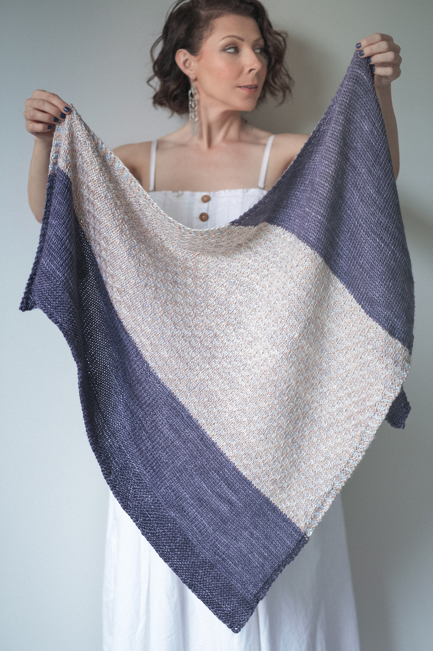 how to knit mosaic knitting shawl beginner video lesson