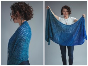 free knitted beginner easy shawl pattern