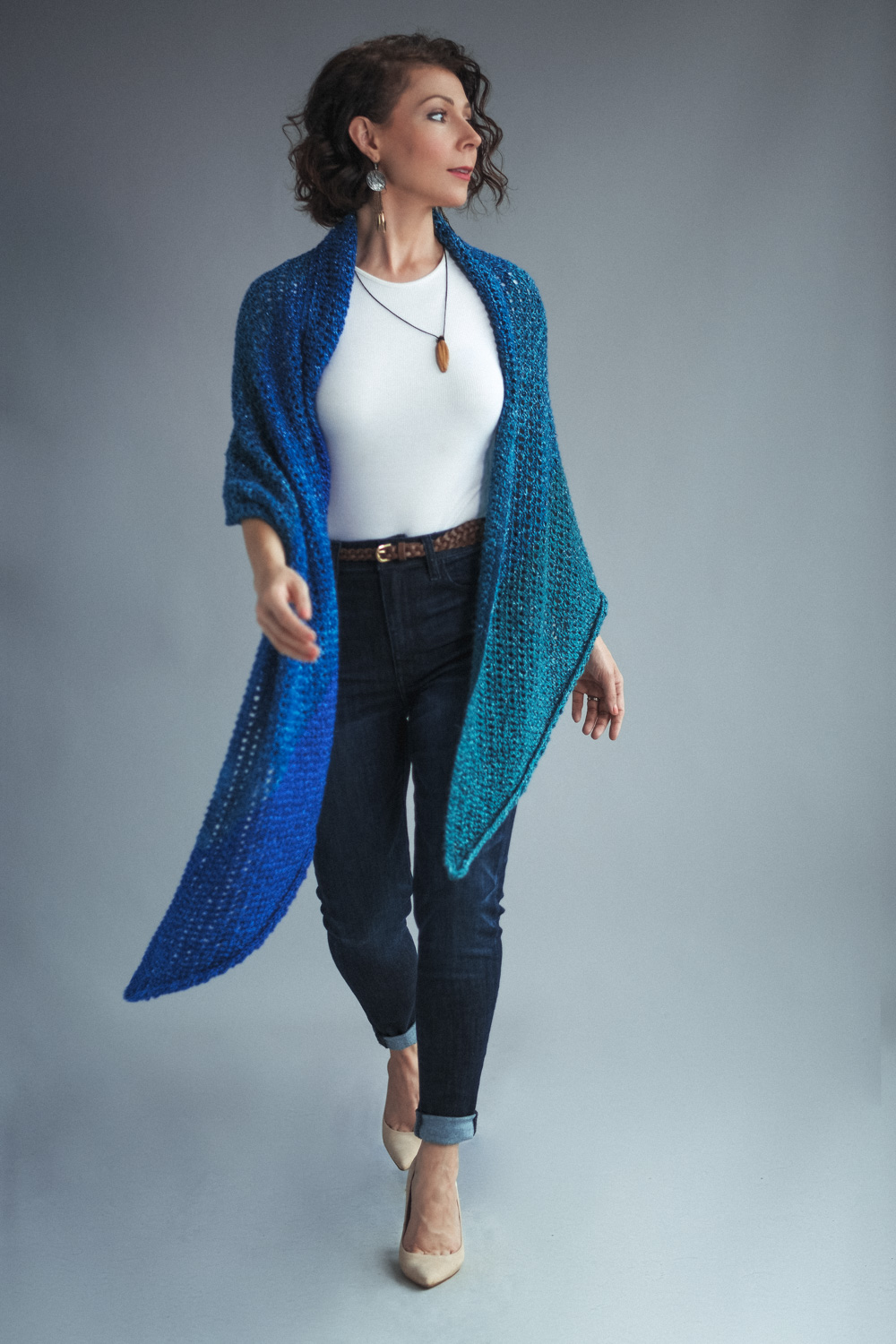Palette Shawl - Easy Beginner Knitted Wrap Pattern ...
