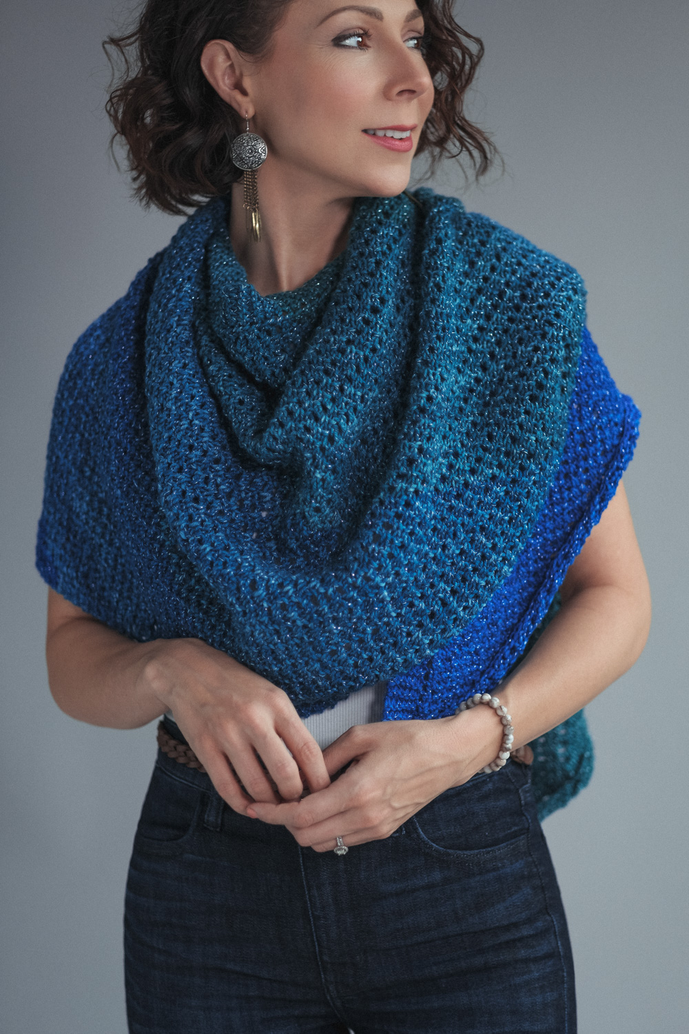 Palette Shawl - Easy Beginner Knitted Wrap Pattern ...