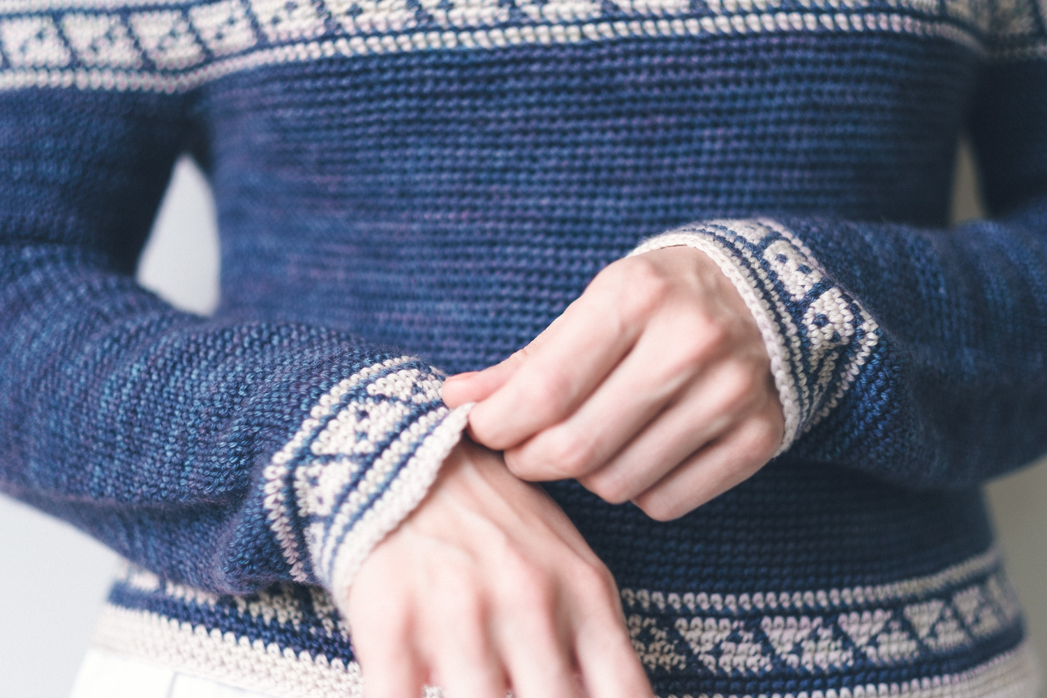 dreamscape colorwork fairisle tapestry crochet pullover sweater pattern