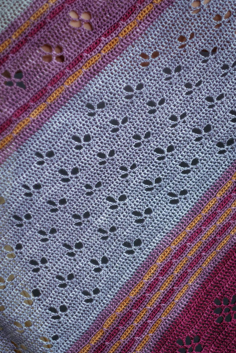 trillium crochet beginner triangle shawl pattern