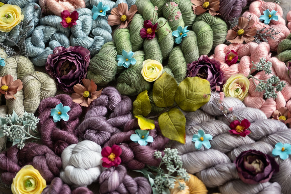 A BEAUTIFUL, FLOWERY Hand-Dyed Yarn Giveaway! ! - Expression Fiber