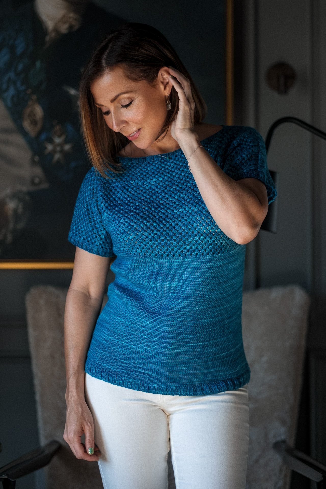 eaphi　RANDOM LINE DESIGN KNIT eaphi random line design knit