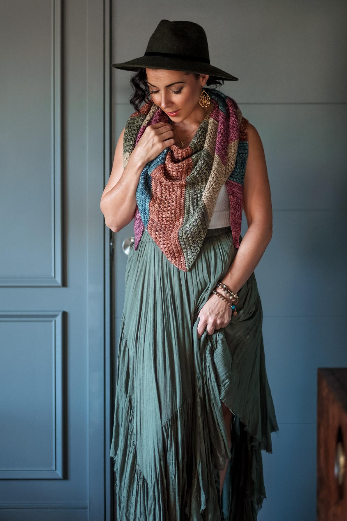 Learn How to Crochet this Fall Inspired, Striped Shawl Today – Chauncey – Expression Fiber Arts | A Positive Twist on Yarn