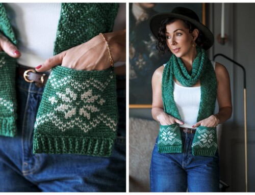 Crochet the Fun and Festive Qanuk Pocket Scarf Today!