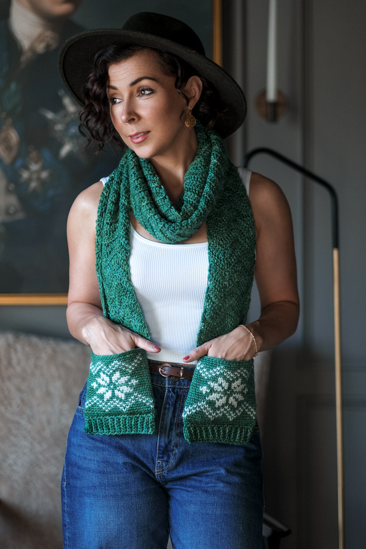 Crochet the Fun and Festive Qanuk Pocket Scarf Today! – Expression Fiber Arts | A Positive Twist on Yarn