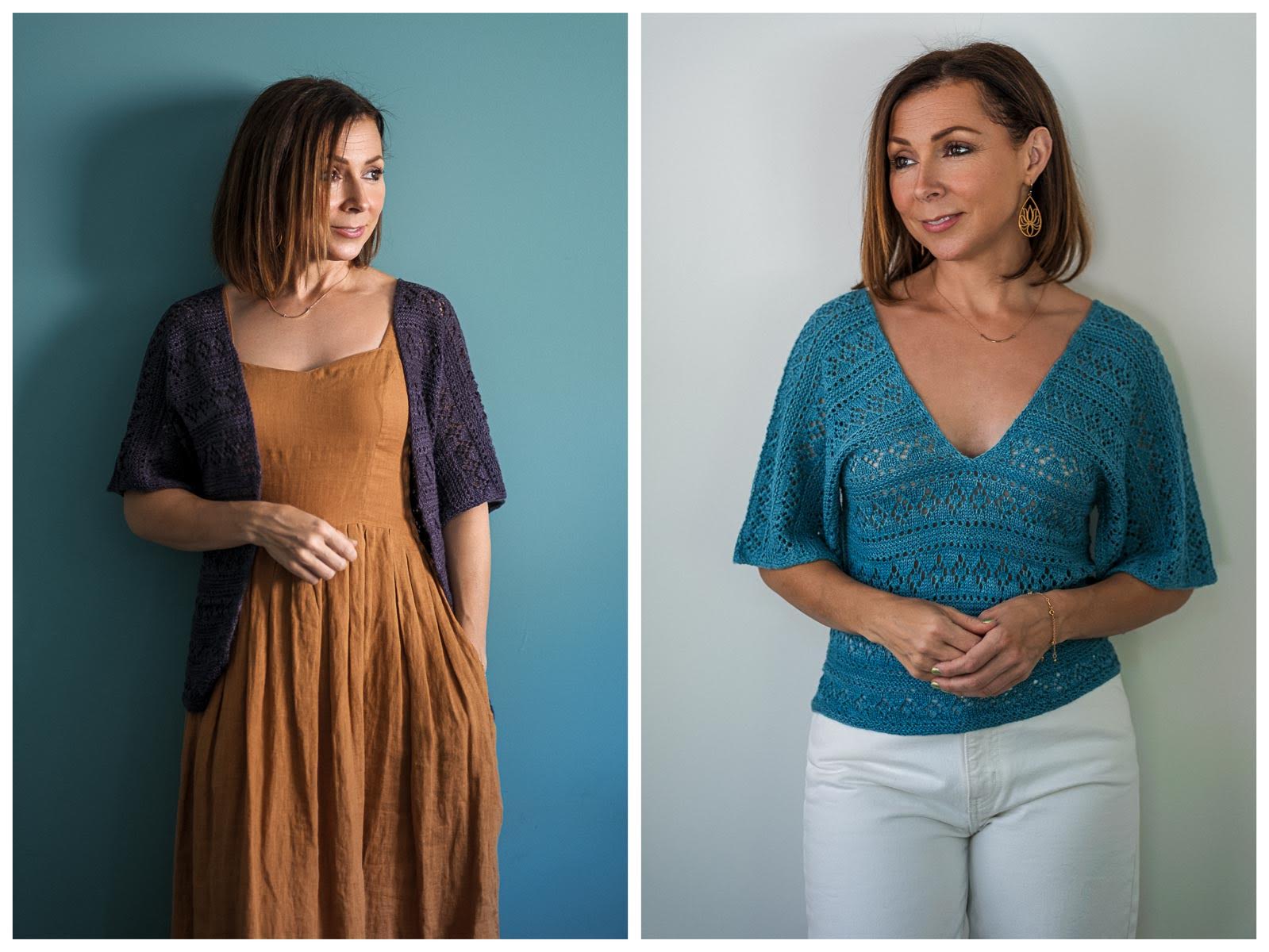 Knit a Cardigan or Pullover? You Choose in the Ashlynn Pattern