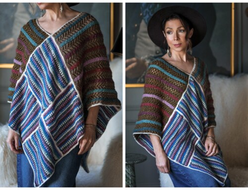 Crochet This Boho Striped Poncho Today – Agate Shoulders!