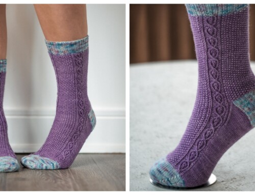 Knit the Comfy Seed Stitch and Cabled Mikrokosmos Socks Today!