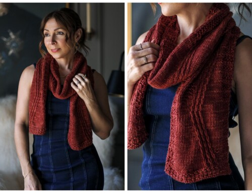 Knit This Cozy, Cabled Scarf Today – Meander!